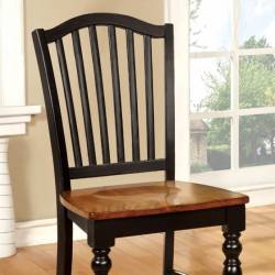 MAYVILLE SIDE CHAIR Black & Antique Oak